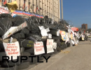 Мирные акции протеста продолжаются в Донецке