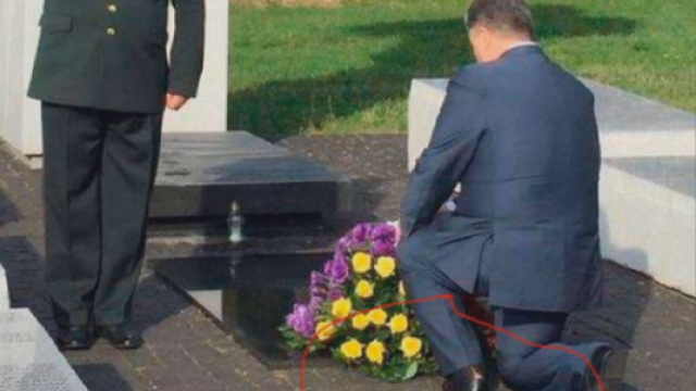 Появилась версия, как Порошенко продырявил носок в Варшаве