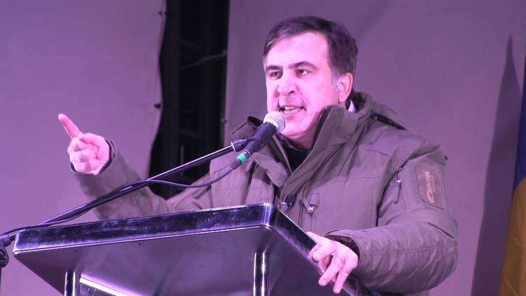 Саакашвили выступил с пылким спичем на Антикоррупционном марше