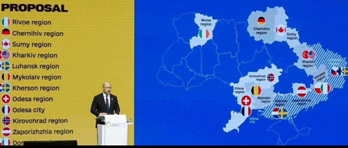 Киев представил европейцам карту городов и регионов, которые они будут восстанавливать