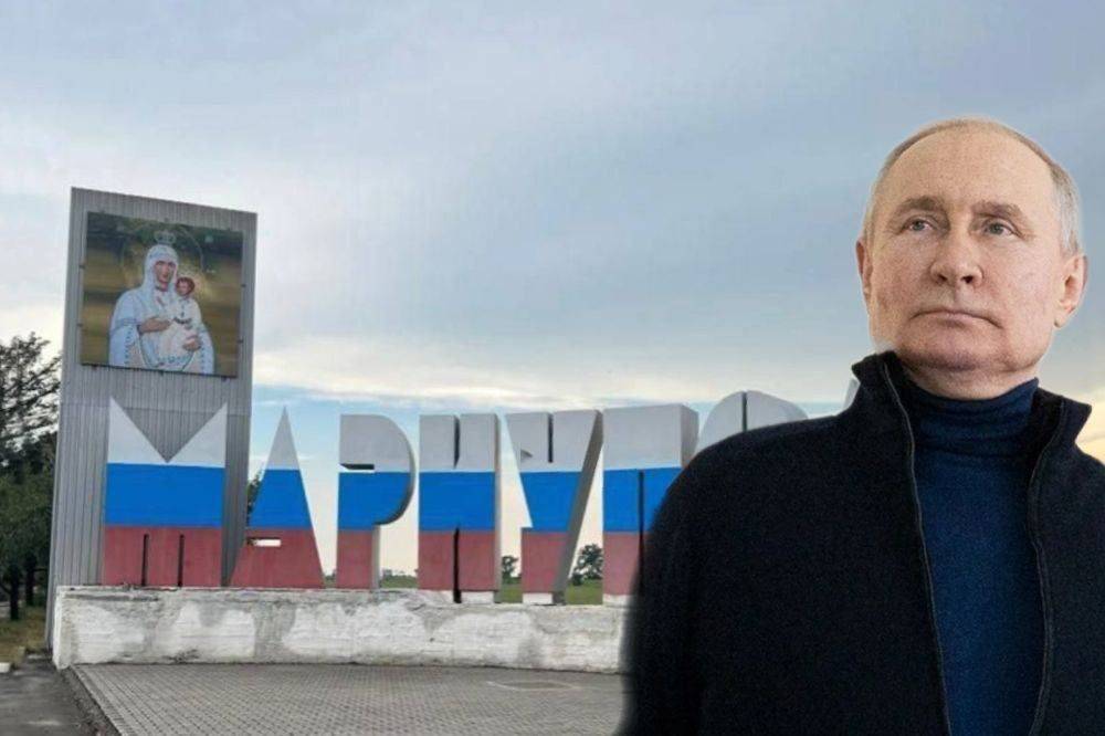 Владимир Путин за рулём авто – Президент России в Мариуполе