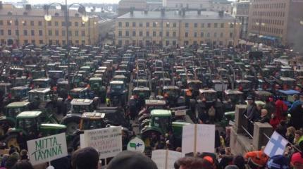 Продуктовое эмбарго России вывело Финнов на митинг