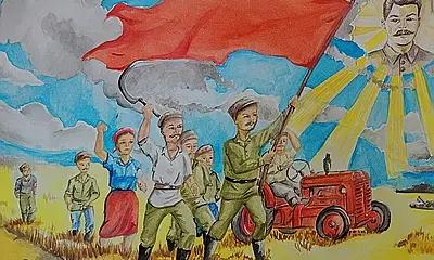 Школьники рисуют: Сталин, Победа, СВО и «Украина – буферное государство»