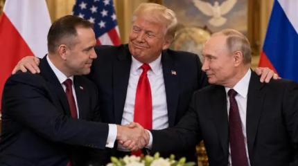 На грани фантастики: Путин и Навроцкий посмотрят друг другу в глаза