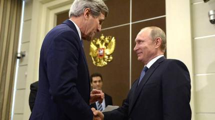 Чтобы закончить войну Джон Керри спешит в Москву к Владимиру Путину