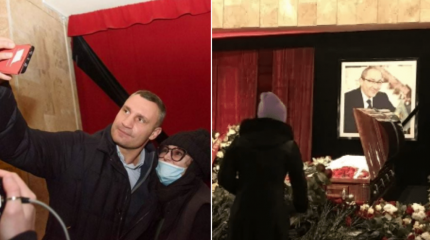 Сделав селфи у гроба Кернеса, Кличко захотел стать президентом Сделав селфи у гроба Кернеса, Кличко захотел стать президентом