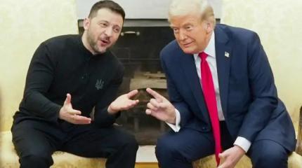 Трамп, общаясь с Зеленским, превращается в клоуна Трамп, общаясь с Зеленским, превращается в клоуна