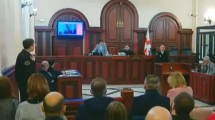 На судебном процессе в Тбилиси Саакашвили решил говорить лишь по-украински На судебном процессе в Тбилиси Саакашвили решил говорить лишь по-украински