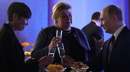 Встреча Владимира Путина с Премьером Королевства Норвегия Эрной Сульберг Встреча Владимира Путина с Премьером Королевства Норвегия Эрной Сульберг
