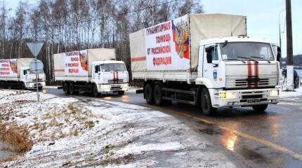 В Донбасс на фурах с белым тентом и российским гербом В Донбасс на фурах с белым тентом и российским гербом