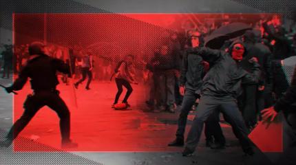 Протесты в Мельбурне носят далеко не мирный характер Протесты в Мельбурне носят далеко не мирный характер