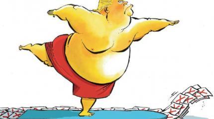 «Продолжают потешаться»: в Голландии показали карикатуру с голым Трампом «Продолжают потешаться»: в Голландии показали карикатуру с голым Трампом