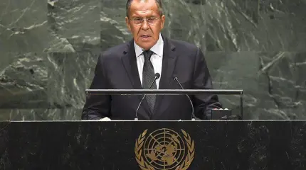 Длинная очередь к министру: речь Лаврова в ООН вызвала ажиотаж Длинная очередь к министру: речь Лаврова в ООН вызвала ажиотаж