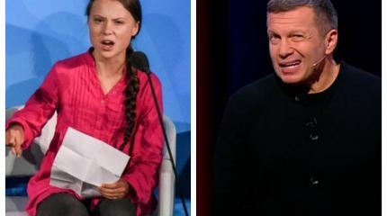 Соловьев о массовом психозе на Западе: из Греты делают сакральную жертву Соловьев о массовом психозе на Западе: из Греты делают сакральную жертву