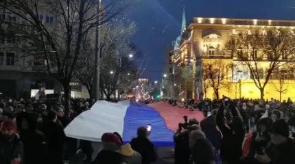 Сербский народ снова поддержал Россию в Белграде Сербский народ снова поддержал Россию в Белграде