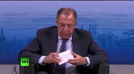 Лавров и переговоры по бумажке