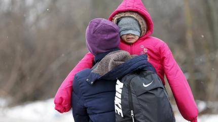 Дети сирийских беженцев могут умереть от холода на пути в Европу