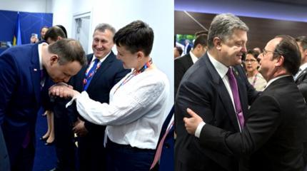 Как Савченко и Порошенко саммит НАТО облобызали: соцсети в шоке от фото Как Савченко и Порошенко саммит НАТО облобызали: соцсети в шоке от фото