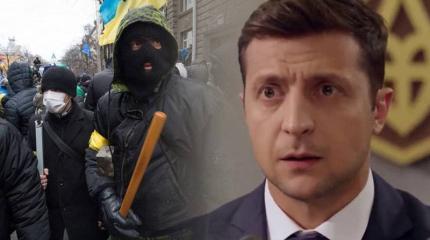 Митингующие в Киеве требуют отставки Зеленского за уступки России Митингующие в Киеве требуют отставки Зеленского за уступки России