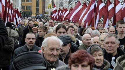 Латвия встречает весну очередным шествием легионеров CC Латвия встречает весну очередным шествием легионеров CC