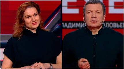 Соловьев защитил от либералов бежавшую в РФ из Одессы журналистку Витязеву Соловьев защитил от либералов бежавшую в РФ из Одессы журналистку Витязеву