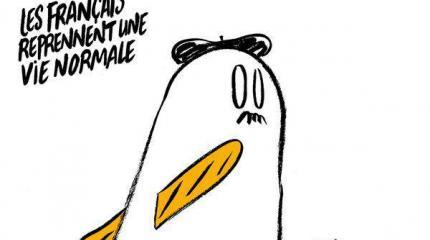 Charlie Hebdo опубликовал карикатуру на теракты в Париже