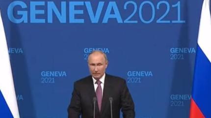 Пресс-конференция в Женеве: Владимир Путин об Украине, оппозиции и оскорблении со стороны Байдена