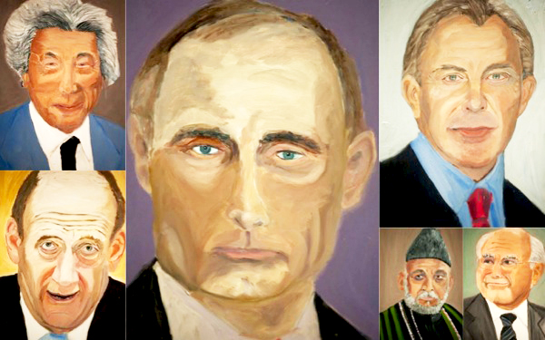 Почему Путин такой большой? Это всё его собака! Картина дня от Джорджа Буша