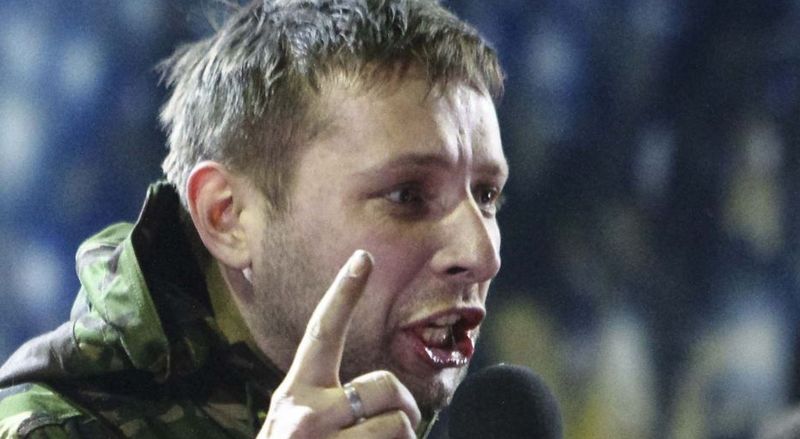 Парасюк избил полицейского и угрожал убить всех кто мешает блокаде Донбасса
