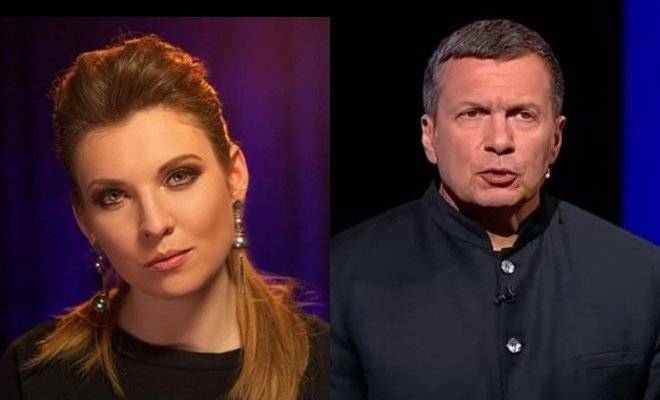 Скабеева и Соловьев поспорили из-за слов Трампа о Путине