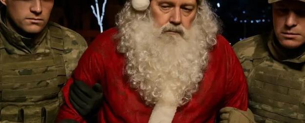 All You Need is Бандера: в Одессе бусифицировали Деда Мороза-битломана