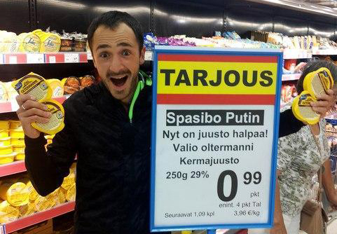 Финны благодарят Путина за дешевый сыр, а осенью ждут скидок на лосось