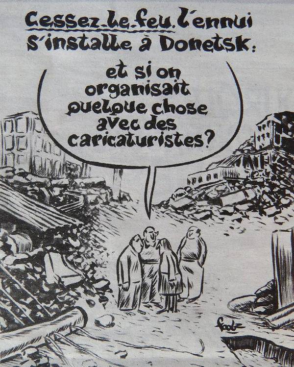 Карикатуристы из Charlie Hebdo цинично пошутили о перемирии в Донецке