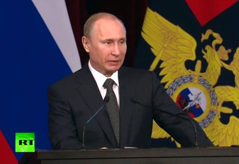 Выступление Владимира Путина на заседании коллегии МВД