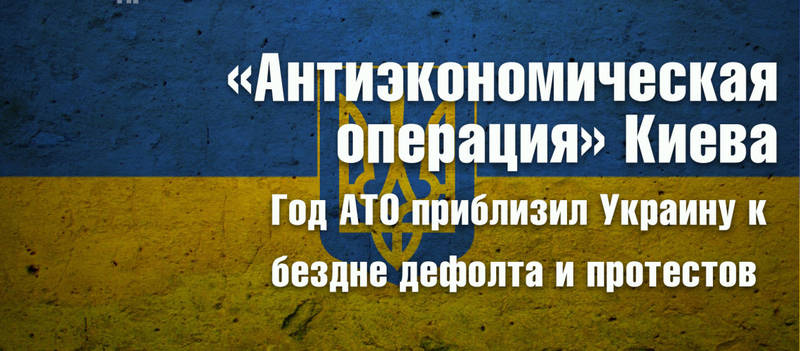 «Антиэкономическая операция» Киева. Год АТО приблизил Украину к бездне дефолта и протестов