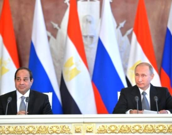 Пресс-конференция Владимира Путина и президента Египта Абделя Фаттаха ас-Сиси