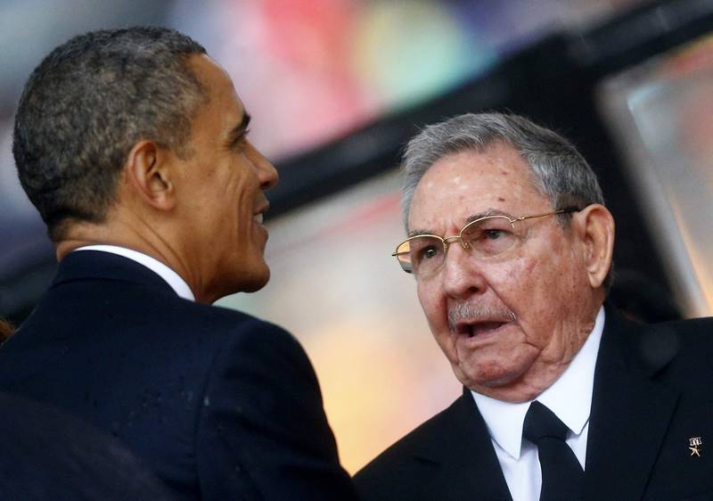 Прошла встреча между Раулем Кастро и Бараком Обамой