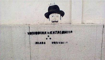 В Сербии появились провокационные граффити «Воеводина=Каталония»