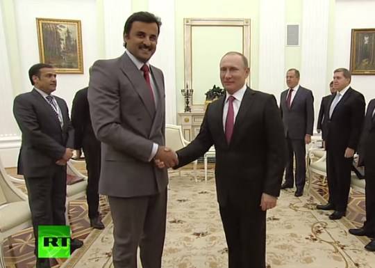 Владимир Путин встретился с эмиром Катара