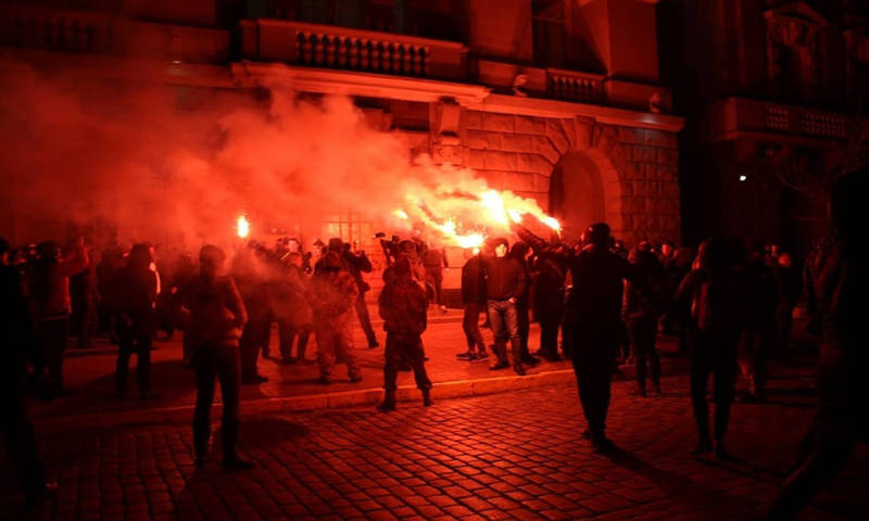 Факельный митинг «Азова» под стенами СБУ