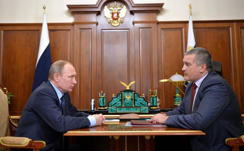 Владимир Путин обсудил главные задачи Крыма с Сергеем Аксёновым
