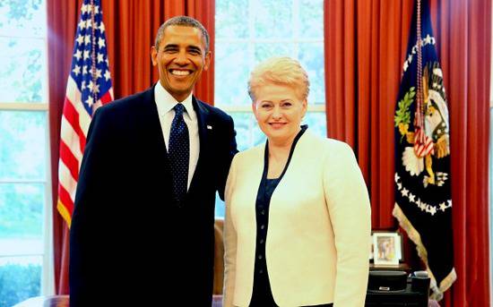 Обама поблагодарил Грибаускайте за Украину