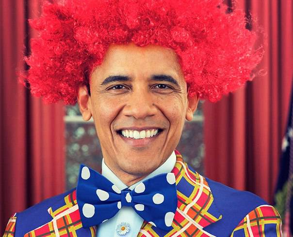 Сомнений больше нет! Обама окончательно подтвердил свой клоунский статус