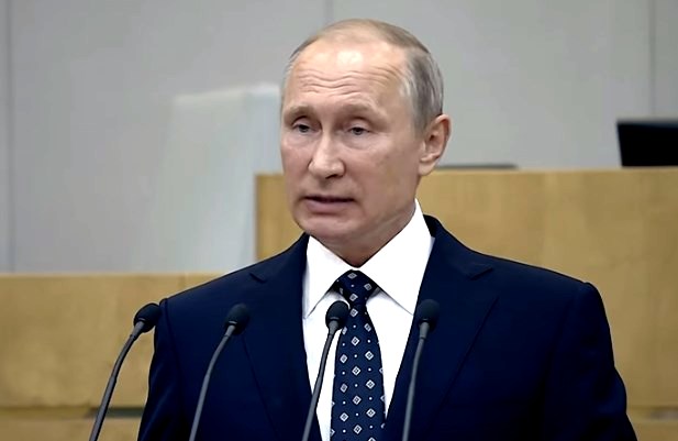 Владимир Путин на первом заседании Госдумы VII созыва