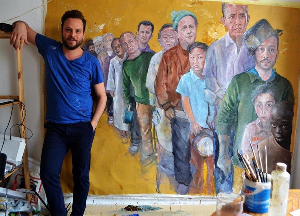 Сирийский художник показал, как Трамп и Меркель «пошли по миру»