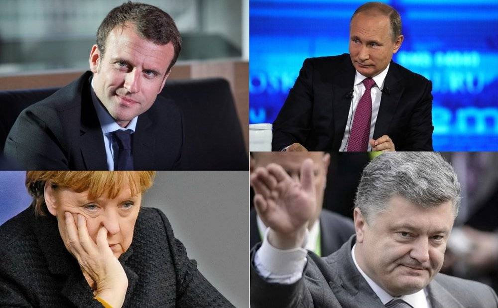 Путин, Меркель, Макрон и Порошенко согласовали заявление по Донбассу