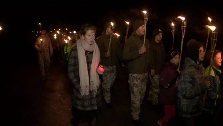 Латыши провели факельное шествие в память легионеров Ваффен СС