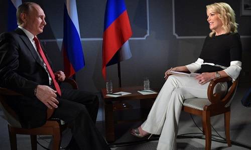 Интервью Путина американской журналистке: он невзначай разделся до трусов