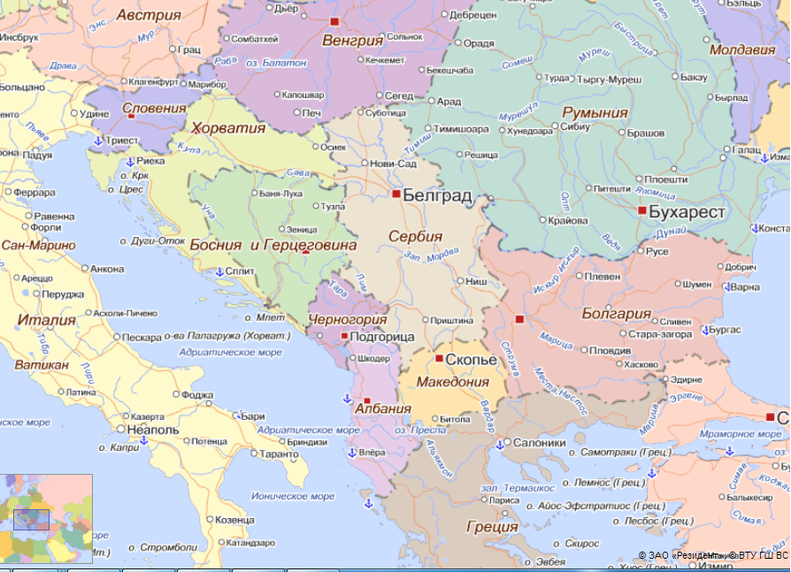 Сербия и Черногория на карте. Карта Сербия и Черногория Россия. Сербия с кем граничит карта.