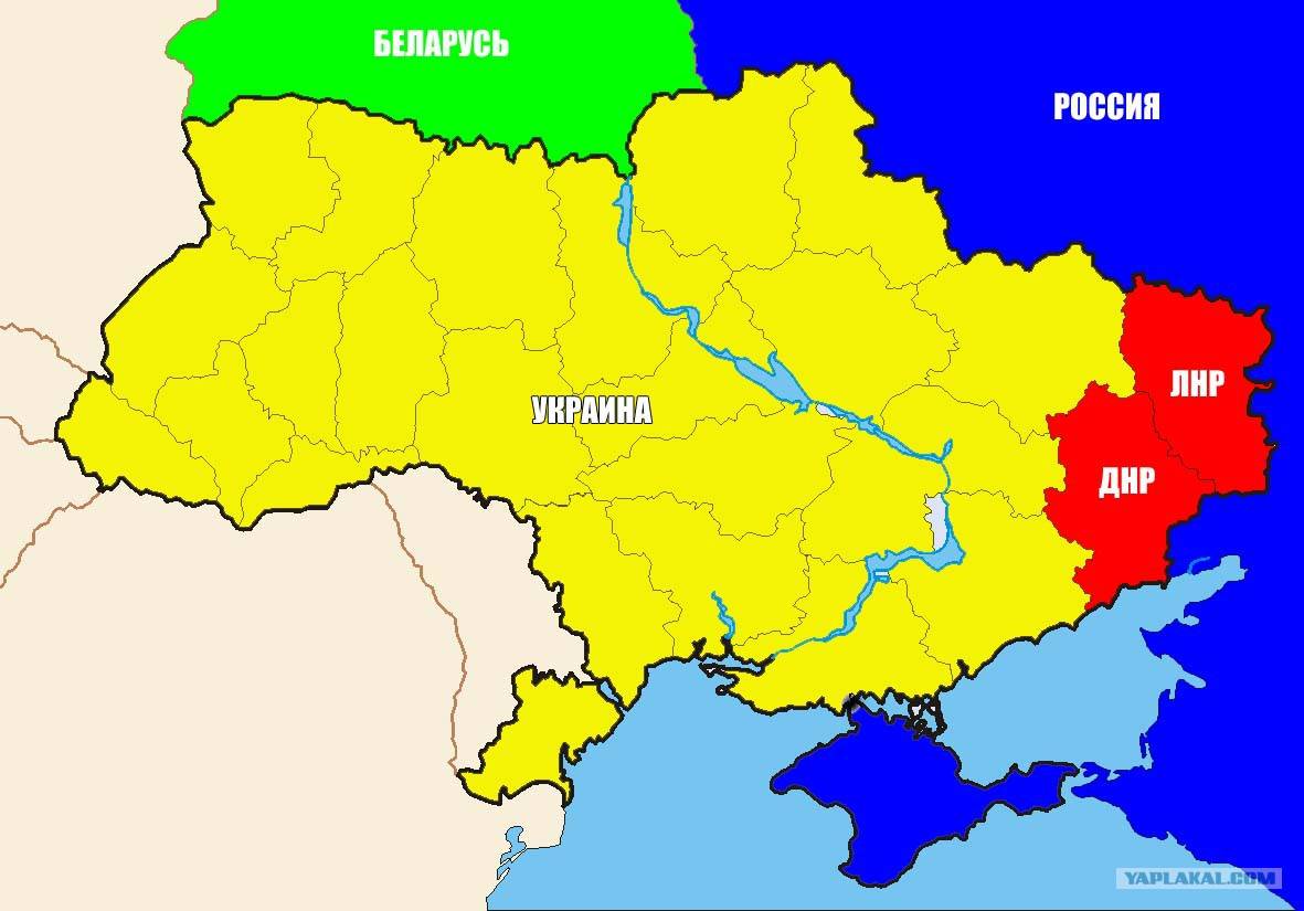 Россия донбасс украина карта